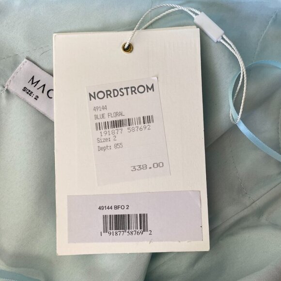 Mac Duggal Floral Print Asymmetrical Ruffle Hem Dress - Picture 9 of 15